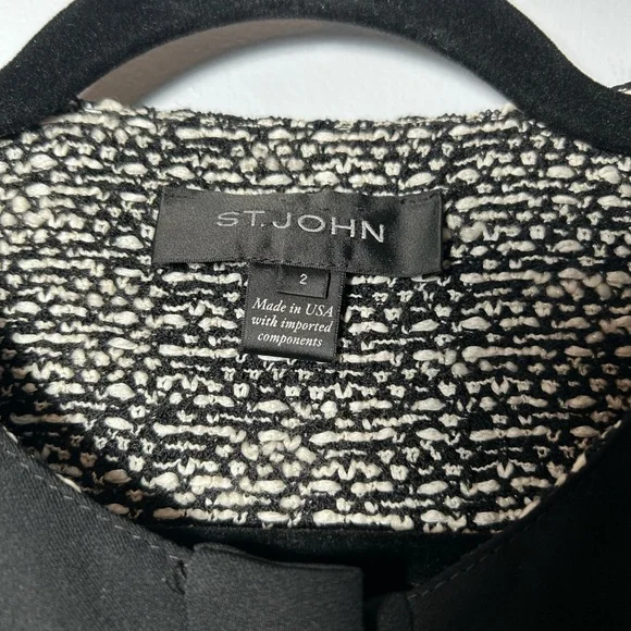 St. John Classic Black and White Tweed Suit Set - Picture 5 of 10